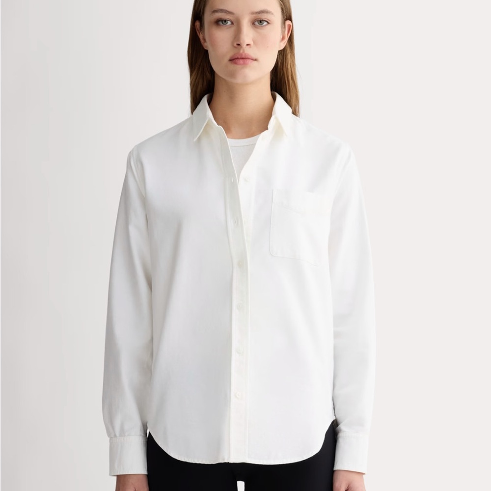 Everlane White Organic Cotton Oxford Shirt